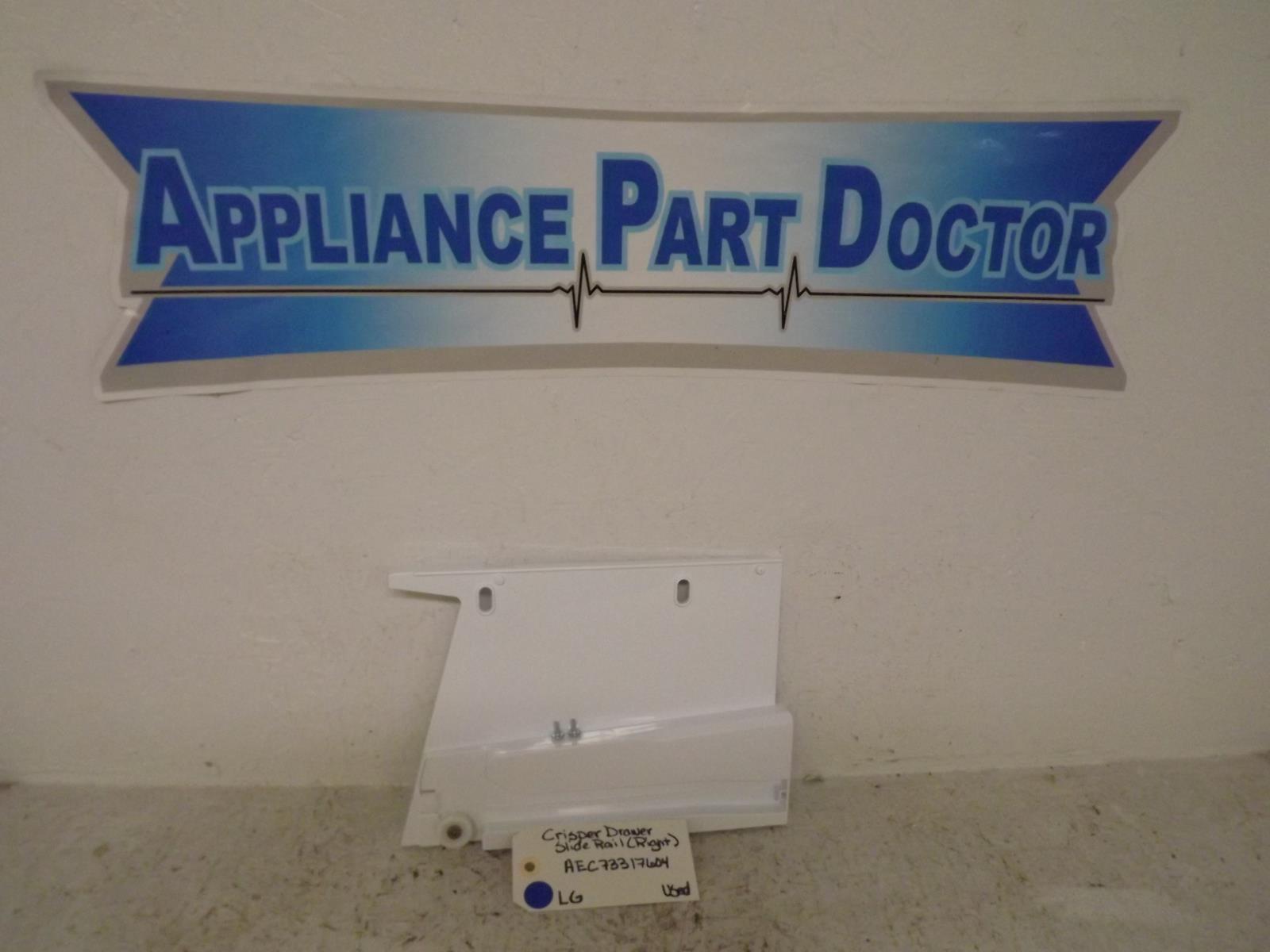 LG Refrigerator AEC73317604 Crisper Drawer Right Side Slide Rail Used LG Refrigerator AEC73317604 Crisper Drawer Right Side Slide Rail Used